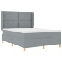 Cama Box Spring con colchón tela gris claro 160x200 cm by , Beds and slatted bases - Ref: Foro24-3340823, Price: 577,91 €, Di...