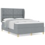 Cama Box Spring con colchón tela gris claro 160x200 cm by , Beds and slatted bases - Ref: Foro24-3340823, Price: 577,91 €, Di...