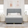 Cama Box Spring con colchón tela gris claro 160x200 cm by , Beds and slatted bases - Ref: Foro24-3340823, Price: 577,91 €, Di...