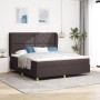 Cama Box Spring con colchón tela marrón oscuro 180x200 cm by , Beds and slatted bases - Ref: Foro24-3340833, Price: 636,15 €,...