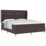 Cama Box Spring con colchón tela marrón oscuro 180x200 cm by , Beds and slatted bases - Ref: Foro24-3340833, Price: 636,15 €,...