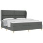 Cama Box Spring con colchón tela gris oscuro 200x200 cm von , Betten und Lattenroste - Ref: Foro24-3340838, Preis: 666,43 €, ...
