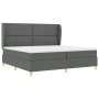 Cama Box Spring con colchón tela gris oscuro 200x200 cm von , Betten und Lattenroste - Ref: Foro24-3340838, Preis: 666,43 €, ...
