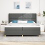 Cama Box Spring con colchón tela gris oscuro 200x200 cm von , Betten und Lattenroste - Ref: Foro24-3340838, Preis: 666,43 €, ...