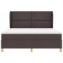 Cama Box Spring con colchón tela marrón oscuro 180x200 cm by , Beds and slatted bases - Ref: Foro24-3340833, Price: 636,15 €,...