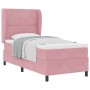 Cama Box Spring con colchón terciopelo rosa 90x190 cm de , Camas y somieres - Ref: Foro24-3340855, Precio: 359,64 €