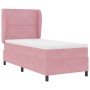 Cama Box Spring con colchón terciopelo rosa 90x190 cm de , Camas y somieres - Ref: Foro24-3340855, Precio: 359,64 €
