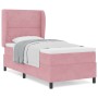 Cama Box Spring con colchón terciopelo rosa 90x190 cm de , Camas y somieres - Ref: Foro24-3340855, Precio: 359,64 €