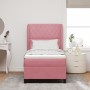 Cama Box Spring con colchón terciopelo rosa 90x190 cm de , Camas y somieres - Ref: Foro24-3340855, Precio: 359,64 €