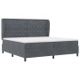 Cama Box Spring con colchón terciopelo gris oscuro 200x200 cm by , Beds and slatted bases - Ref: Foro24-3340893, Price: 640,4...