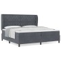 Cama Box Spring con colchón terciopelo gris oscuro 200x200 cm by , Beds and slatted bases - Ref: Foro24-3340893, Price: 640,4...