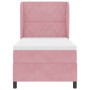 Cama Box Spring con colchón terciopelo rosa 90x190 cm de , Camas y somieres - Ref: Foro24-3340855, Precio: 359,64 €