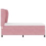 Cama Box Spring con colchón terciopelo rosa 90x190 cm de , Camas y somieres - Ref: Foro24-3340855, Precio: 359,64 €