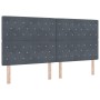 Cama Box Spring con colchón terciopelo gris oscuro 200x200 cm by , Beds and slatted bases - Ref: Foro24-3340893, Price: 640,4...