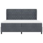 Cama Box Spring con colchón terciopelo gris oscuro 200x200 cm by , Beds and slatted bases - Ref: Foro24-3340893, Price: 640,4...