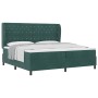 Cama Box Spring con colchón terciopelo verde oscuro 200x200 cm by , Beds and slatted bases - Ref: Foro24-3340895, Price: 772,...