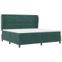 Cama Box Spring con colchón terciopelo verde oscuro 200x200 cm by , Beds and slatted bases - Ref: Foro24-3340895, Price: 772,...