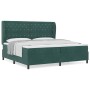 Cama Box Spring con colchón terciopelo verde oscuro 200x200 cm by , Beds and slatted bases - Ref: Foro24-3340895, Price: 772,...