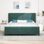 Cama Box Spring con colchón terciopelo verde oscuro 200x200 cm by , Beds and slatted bases - Ref: Foro24-3340895, Price: 772,...