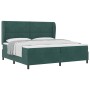Cama Box Spring con colchón terciopelo verde oscuro 200x200 cm | Foro24.es | Tu tienda online para hogar, jardín y más Foro24.es
