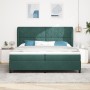 Cama Box Spring con colchón terciopelo verde oscuro 200x200 cm | Foro24.es | Tu tienda online para hogar, jardín y más Foro24.es
