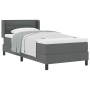 Cama con Somier y Colchón Gris Oscuro 90x200 cm Tela, Diseño de Cabecero Líneas Gris Oscuro 90 cm Tela | Foro24.es | Tu tienda online para hogar, jardín y más Foro24.es