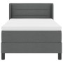 Cama con Somier y Colchón Gris Oscuro 90x200 cm Tela, Diseño de Cabecero Líneas Gris Oscuro 90 cm Tela | Foro24.es | Tu tienda online para hogar, jardín y más Foro24.es
