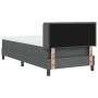 Cama con Somier y Colchón Gris Oscuro 90x200 cm Tela, Diseño de Cabecero Líneas Gris Oscuro 90 cm Tela | Foro24.es | Tu tienda online para hogar, jardín y más Foro24.es