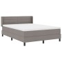 Cama con Base Tapizada y Colchón Taupe 140x190 cm Tela, Cabecero Diseño de Líneas Taupe 140 cm Tela | Foro24.es | Tu tienda online para hogar, jardín y más Foro24.es