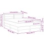 Cama con somier VidaXL y colchón crema 140x190 cm tela, Diseño de cabecero líneas VidaXL crema 140 cm tela by , Beds and slat...