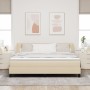 Cama con Base de Primavera y Colchón Crema 180x200 cm Tela, Cabeceo de  Diseño de Líneas Crema 180 cm Tela | Foro24.es | Tu tienda online para hogar, jardín y más Foro24.es