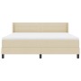 Cama con Base de Primavera y Colchón Crema 180x200 cm Tela, Cabeceo de  Diseño de Líneas Crema 180 cm Tela | Foro24.es | Tu tienda online para hogar, jardín y más Foro24.es