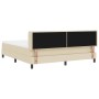 Cama con Base de Primavera y Colchón Crema 180x200 cm Tela, Cabeceo de  Diseño de Líneas Crema 180 cm Tela | Foro24.es | Tu tienda online para hogar, jardín y más Foro24.es