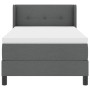 Cama con Somier  con Colchón Gris Oscuro 80x200 cm Tela, Cabecero Acolchado con Botones  Gris Oscuro 80 cm Tela | Foro24.es | Tu tienda online para hogar, jardín y más Foro24.es
