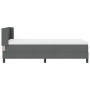 Cama con Somier  con Colchón Gris Oscuro 80x200 cm Tela, Cabecero Acolchado con Botones  Gris Oscuro 80 cm Tela | Foro24.es | Tu tienda online para hogar, jardín y más Foro24.es