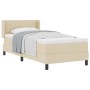Cama con Base de Resortes  con Colchón Crema 90x190 cm Tejido, Cabecero  Diseño de Bloques de Diamante Crema 90 cm Tejido | Foro24.es | Tu tienda online para hogar, jardín y más Foro24.es