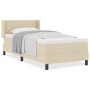 Cama con Base de Resortes  con Colchón Crema 90x190 cm Tejido, Cabecero  Diseño de Bloques de Diamante Crema 90 cm Tejido | Foro24.es | Tu tienda online para hogar, jardín y más Foro24.es