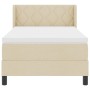Cama con Base de Resortes  con Colchón Crema 90x190 cm Tejido, Cabecero  Diseño de Bloques de Diamante Crema 90 cm Tejido | Foro24.es | Tu tienda online para hogar, jardín y más Foro24.es