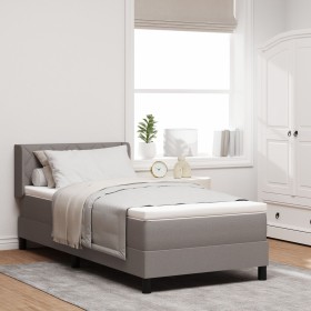 Cama con muelles con colchón Taupe 90x200 cm de