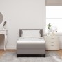 Cama con muelles con colchón Taupe 90x200 cm de tela, Cabecero
