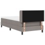 Cama con muelles con colchón Taupe 90x200 cm de tela, Cabecero