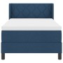 Cama con Box Spring y Colchón Azul 90x200 cm de Tela, Cabecero con diseño de bloques de diamante azul de 90 cm de tela von , ...