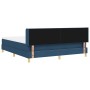 Cama con Base Resortes con Colchón Azul 180x200 cm Tela, Cabecero con Botones Azul de 180 cm Tela by , Beds and slatted bases...