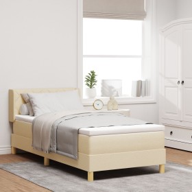 Comprar Cama con somier con colchón crema 90x190