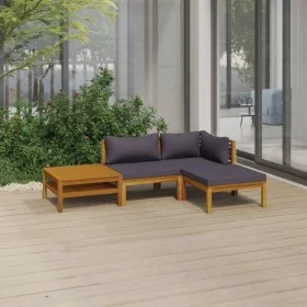 Garden furniture 4 pcs cushions solid acacia wood by vidaXL, Garden sets - Ref: Foro24-3086893, Price: 410,44 €, Discount: %