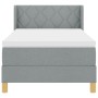 Cama con Somier con Colchón Gris Claro 90x200 cm Tela,  Cabecero Diseño de Diamantes Gris Claro 90 cm Tela | Foro24.es | Tu tienda online para hogar, jardín y más Foro24.es