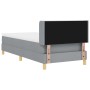 Cama con Somier con Colchón Gris Claro 90x200 cm Tela,  Cabecero Diseño de Diamantes Gris Claro 90 cm Tela | Foro24.es | Tu tienda online para hogar, jardín y más Foro24.es