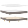 Cama con Somier con Colchón Taupe 180x200 cm Tela, Cabecero Diseño de Bloques Diamante Taupe 180 cm Tela by , Beds and slatte...