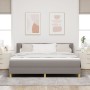 Cama con Somier con Colchón Taupe 180x200 cm Tela, Cabecero Diseño de Bloques Diamante Taupe 180 cm Tela by , Beds and slatte...