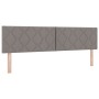 Cama con Somier con Colchón Taupe 180x200 cm Tela, Cabecero Diseño de Bloques Diamante Taupe 180 cm Tela by , Beds and slatte...